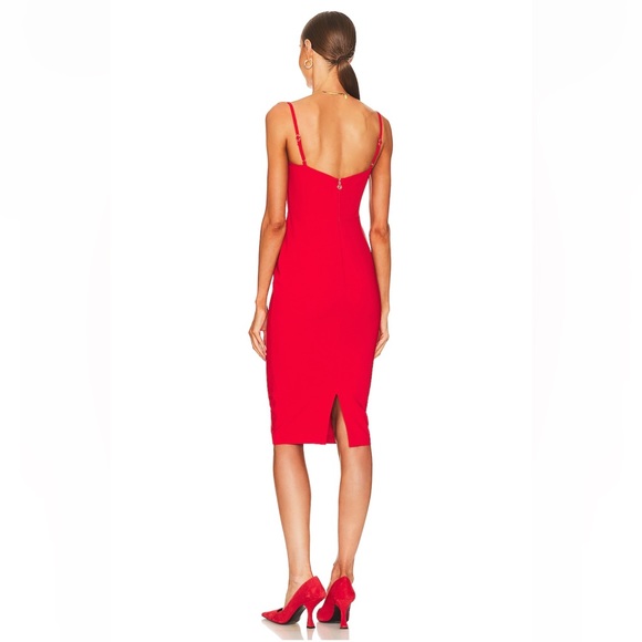NWT Nookie Allure Midi Bodycon Dress Color: Cherry Size: XS revolve - Picture 4 of 8